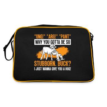 Steer Wrestling Ung Arg Pant Why You Calf Roping - Retro Tasche - Schwarz/Gold - Hinten