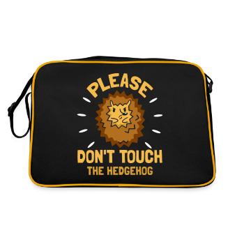 S’il vous plaît ne touchez pas le hérisson mignon animal de compagnie - Sac Retro - noir/or - Dos