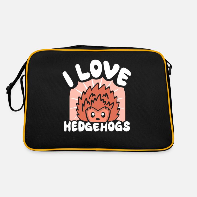 J’adore les dictons hérisson animal mignon Sac Retro