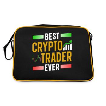 Bester Krypto Trader Aller Zeiten Crypto Traden - Retro Tasche - Schwarz/Gold - Hinten