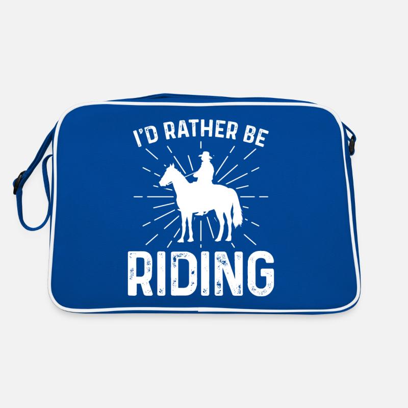 Ich würde lieber reiten Retro Tasche
