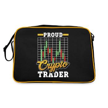 Fier Crypto Trader Trade Crypto Trading - Sac Retro - noir/or - Dos