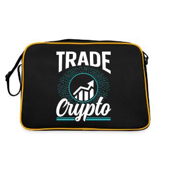 Krypto Handeln Trader Trading Crypto Traden - Retro Tasche - Schwarz/Gold - Hinten