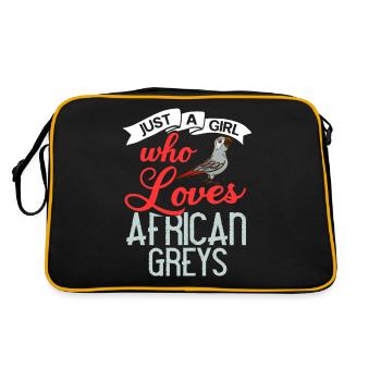 African grey parrot parrot bird Africa - Retro Bag - black/gold - Back