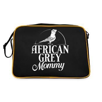 African grey parrot parrot bird Africa - Retro Bag - black/gold - Back