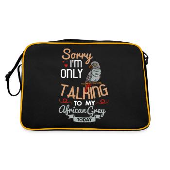African grey parrot parrot bird Africa - Retro Bag - black/gold - Back