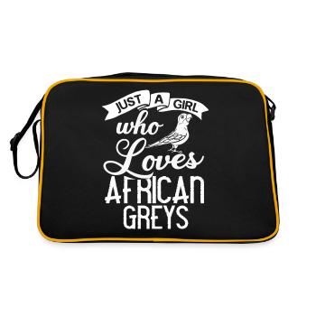 African grey parrot parrot bird Africa - Retro Bag - black/gold - Back