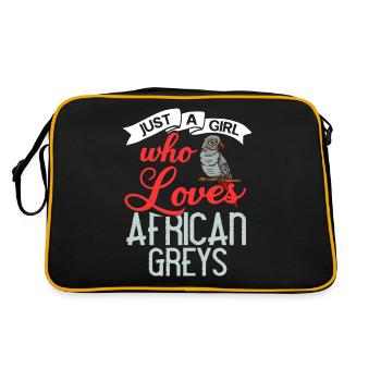 African grey parrot parrot bird Africa - Retro Bag - black/gold - Back