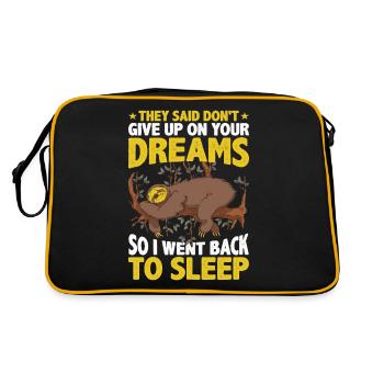 N’abandonne pas tes rêves Je me suis rendormi5 - Sac Retro - noir/or - Dos