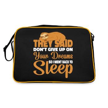 N’abandonne pas tes rêves Je me suis rendormi7 - Sac Retro - noir/or - Dos