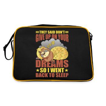N’abandonne pas tes rêves Je me suis rendormi6 - Sac Retro - noir/or - Dos