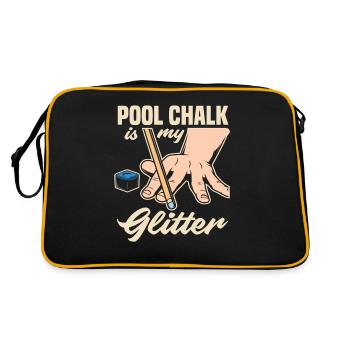 Billiard Chalk Glitter Hobby Billiard Player - Retro Bag - black/gold - Back