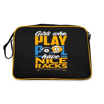 Billiard Girls Word Game Snooker - Sac Retro - noir/or - Dos