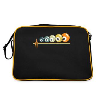 Retro Billard 8 Kugeln - Retro Tasche - Schwarz/Gold - Hinten