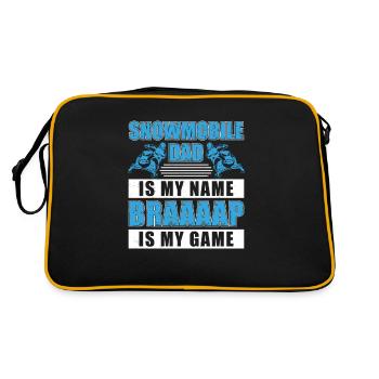 Snowmotoneige humoristique Dad Is My Name - Sac Retro - noir/or - Dos
