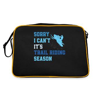 It's Trail Riding Season Funny Snowmobile Riding - Retro Bag - black/gold - Back