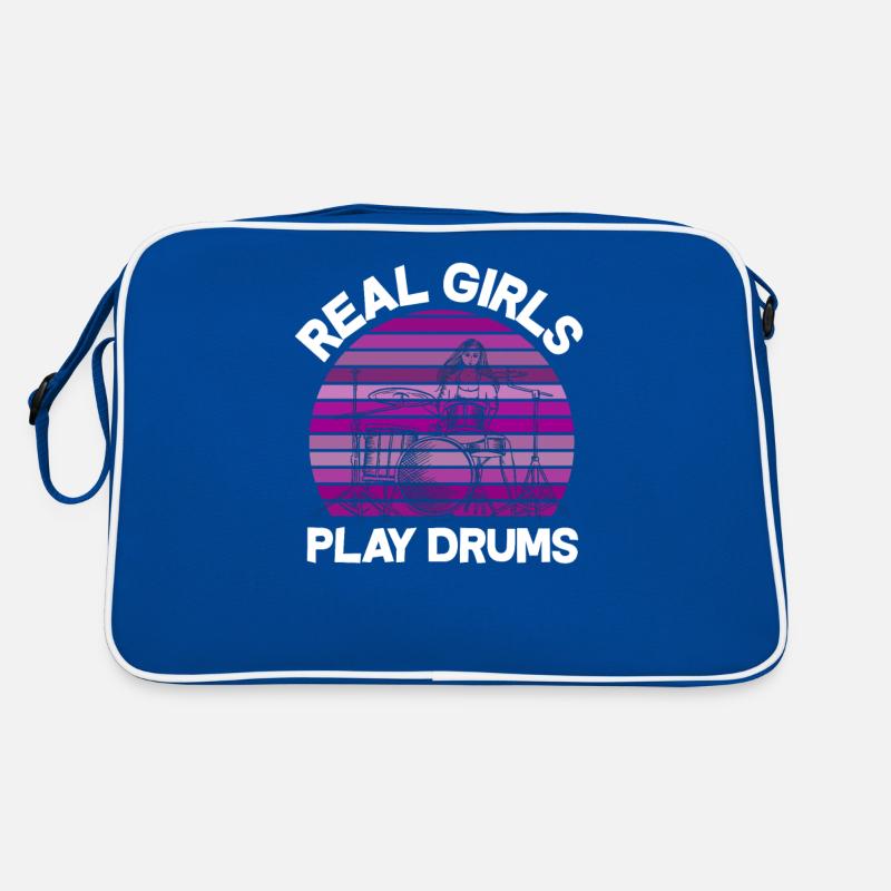 Drums Girl Drummer Gift Sac Retro