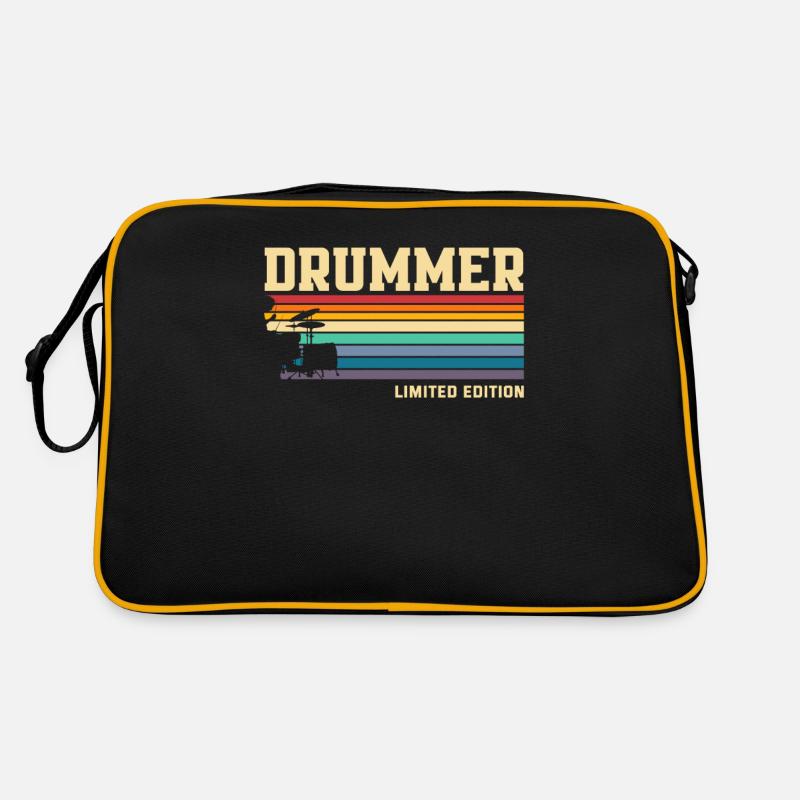 Schlagzeug Schlagzeuger Geschenk Retro Tasche