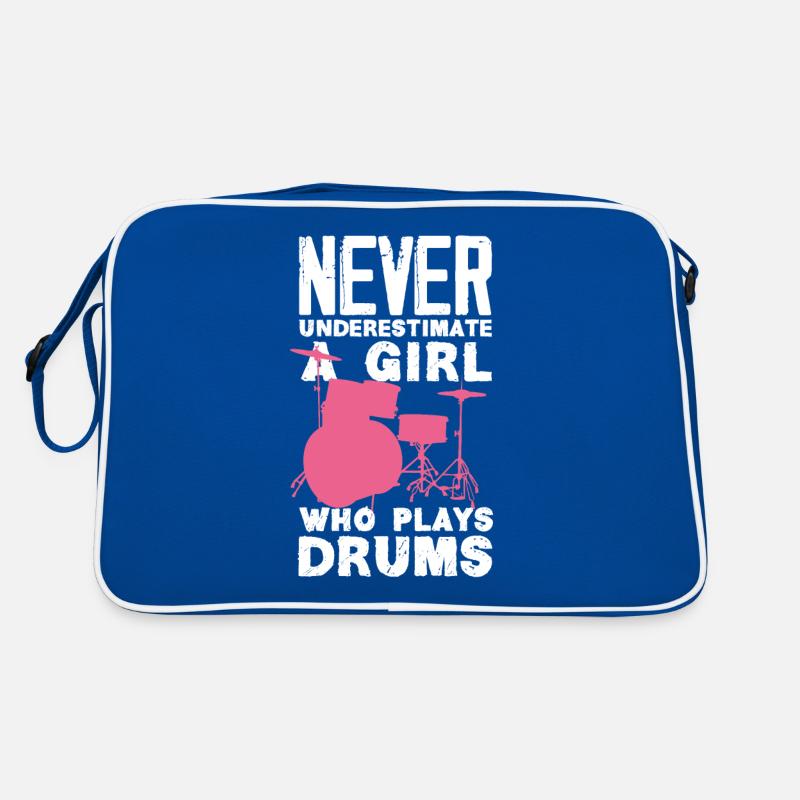 Drums Girl Drummer Gift Sac Retro