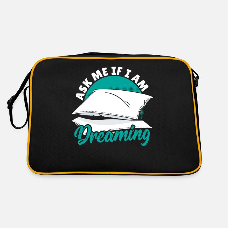 Ask Me If I Am Dreaming Lucid Dreaming - Retro Bag - black/gold