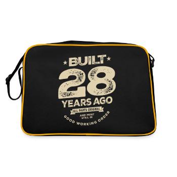 Funny 28th Birthday Age 28 Years Old - Retro Bag - black/gold - Back