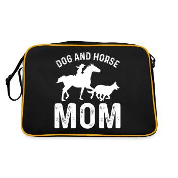 Maman chien et cheval - Sac Retro - noir/or - Dos
