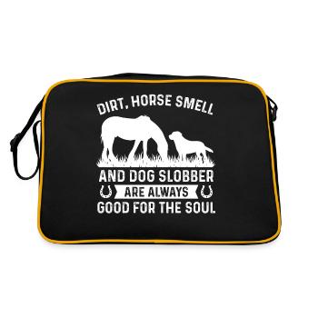 L’odeur sale du cheval et la bave du chien sont toujours - Sac Retro - noir/or - Dos