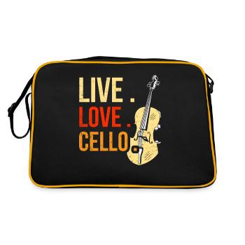 Life Dear Cello Musicien Violoncelliste Violoncelles - Sac Retro - noir/or - Dos