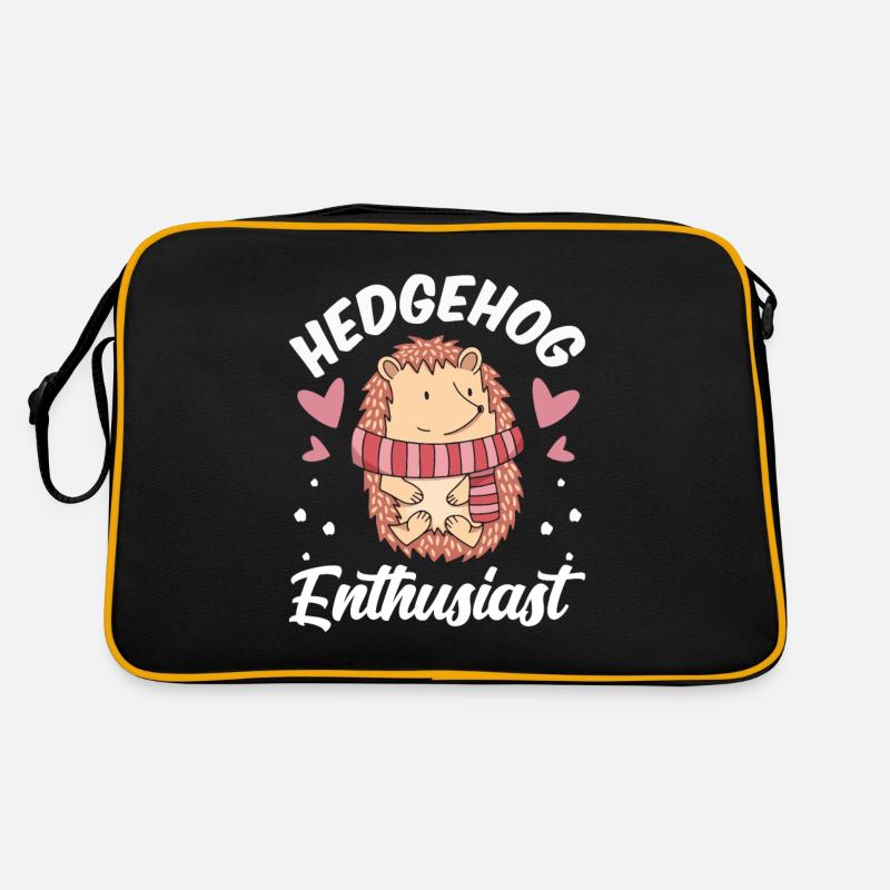 Hérisson enthousiaste dictons Mignon animal de compagnie Sac Retro