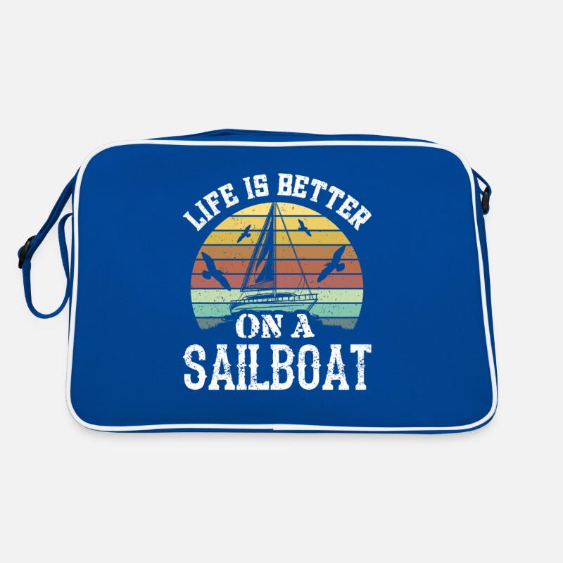 Life is better sailing on a sailboat Retro Bag