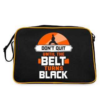 Do not give up until the belt turns black Gur MMA - Retro Bag - black/gold - Back