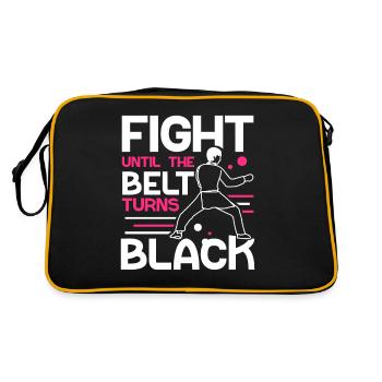 Fight until the belt turns black Black belt - Retro Bag - black/gold - Back