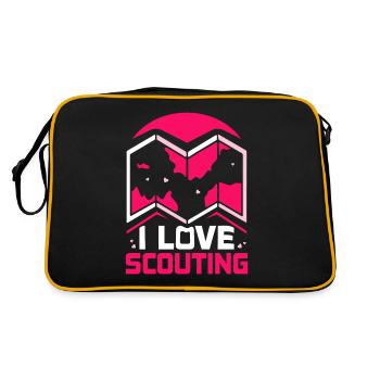 J’aime le camp de tentes scoutes du clan scout - Sac Retro - noir/or - Dos