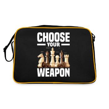Joueur d’échecs - Sac Retro - noir/or - Dos