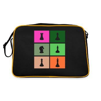 Pièces d’échecs - Sac Retro - noir/or - Dos