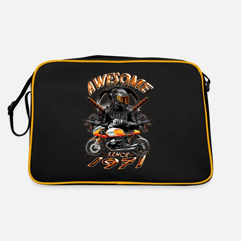 Awesome since 1971, Biker Geburtstag Retro Tasche