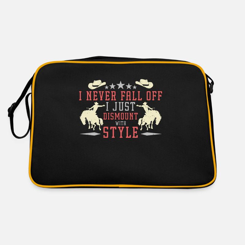 Bareback Riding I Never Fall Off I Western Riding Retro Tasche