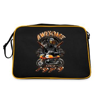 Awesome since 1979, biker's birthday - Retro Bag - black/gold - Back