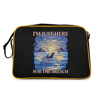 Whale Watcher Saying Whale Fans Humpback Whales - Retro Bag - black/gold - Back