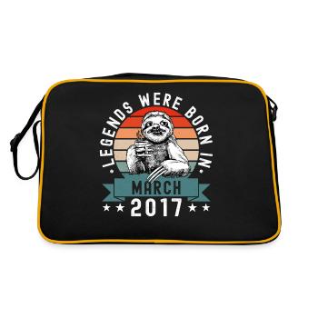 Les légendes sont nées en mars 2017 Paresseux paresseux - Sac Retro - noir/or - Dos