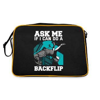 Drôle de Parkour Runner Freerunner Cadeau - Sac Retro - noir/or - Dos