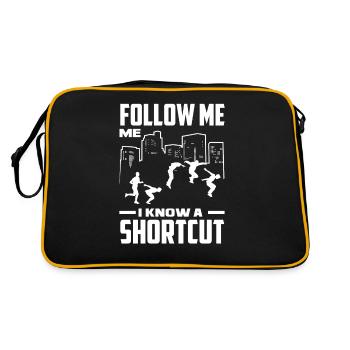 Drôle de Parkour Runner Freerunner Cadeau - Sac Retro - noir/or - Dos