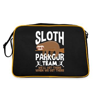 Drôle de Parkour Runner Freerunner Cadeau - Sac Retro - noir/or - Dos