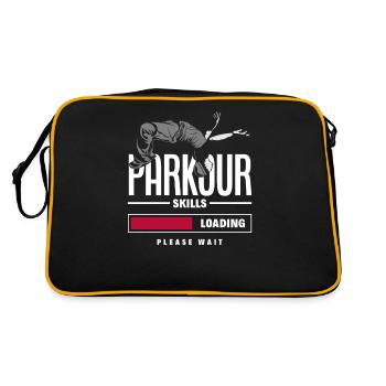 Drôle de Parkour Runner Freerunner Cadeau - Sac Retro - noir/or - Dos