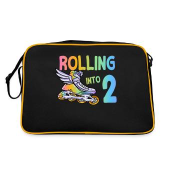2nd birthday inline skating - Retro Bag - black/gold - Back