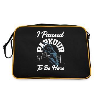 Drôle de Parkour Runner Freerunner Cadeau - Sac Retro - noir/or - Dos