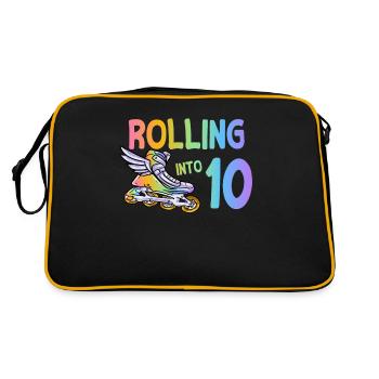 10th birthday inline skating - Retro Bag - black/gold - Back