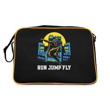 Drôle de Parkour Runner Freerunner Cadeau - Sac Retro - noir/or - Dos