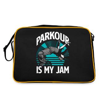 Drôle de Parkour Runner Freerunner Cadeau - Sac Retro - noir/or - Dos
