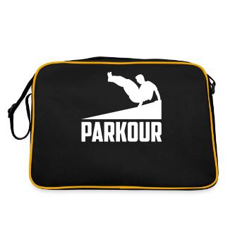 Drôle de Parkour Runner Freerunner Cadeau - Sac Retro - noir/or - Dos